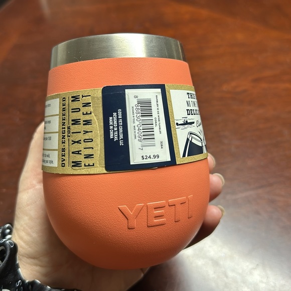 10oz yeti wine rambler - coral (no lid) - Picture 3 of 3
